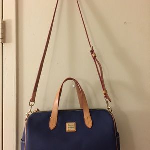DOONEY AND BOURKE BLUE OLIVIA SATCHEL- well loved